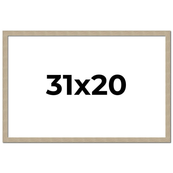31x20 Frame Grey Solid Wood Picture Frame Width 1 Inches | Interior Frame Depth 0.5 Inches |