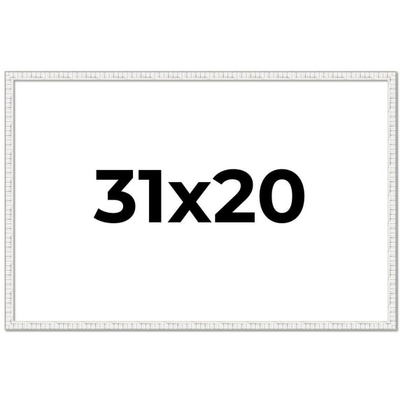 31x20 Frame White Real Wood Picture Frame Width 0.75 inches | Interior Frame Depth 0.5 inches |