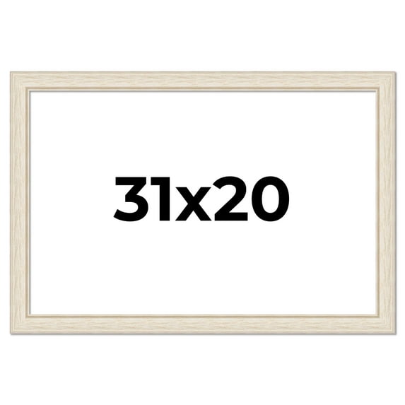 31x20 Frame White Real Wood Picture Frame Width 1.75 inches | Interior Frame Depth 0.5 inches |
