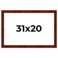 thumbnail image 1 of 31x20 Walnut Brown Veneer Real Wood Picture Frame Width 1.75 inches | Interior Frame Depth 0.5, 1 of 8