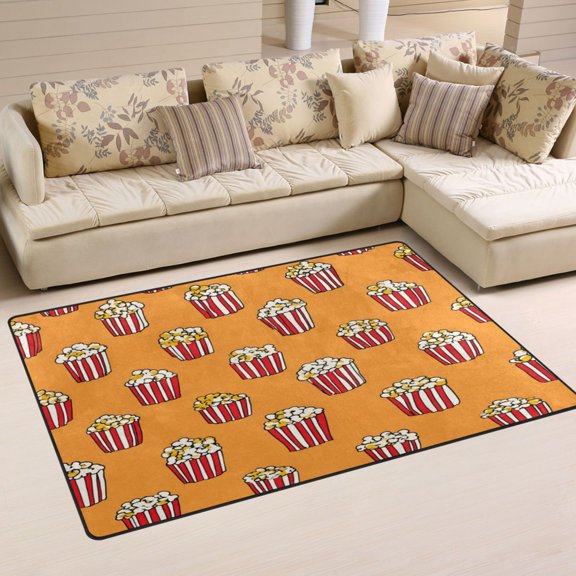 31x20in Area Rug Machine Washable Floor Mats Skid-Resistant Backing Carpet for Home Kitchen Bedroom Popcorn Pattern