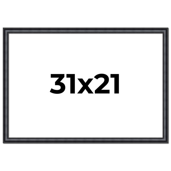 31x21 Frame Black Real Wood Picture Frame Width 1.25 inches | Interior Frame Depth 0.5 inches |