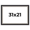 thumbnail image 1 of 31x21 Frame Black Real Wood Picture Frame Width 2.25 Inches | Interior Frame Depth 0.5 Inches |, 1 of 8