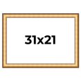 thumbnail image 1 of 31x21 Frame Gold Plein Aire Solid Wood Picture Frame Width 2 Inches | Interior Frame Depth 0.5, 1 of 8