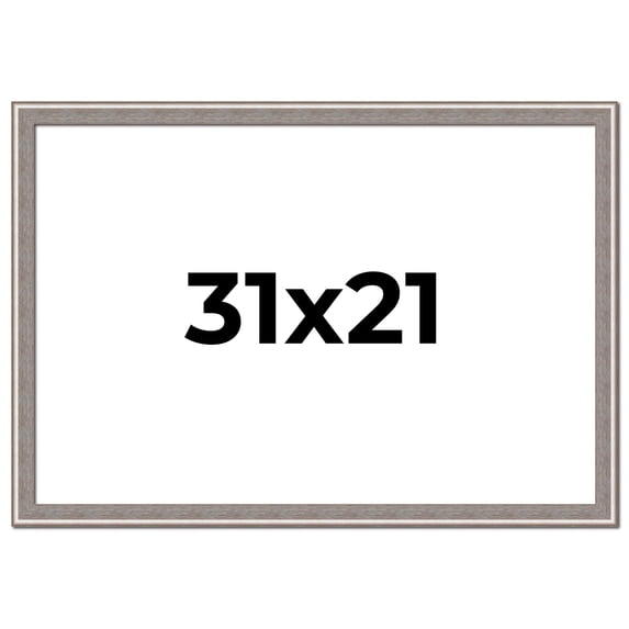 31x21 Frame Grey Real Wood Picture Frame Width 1.25 inches | Interior Frame Depth 0.5 inches | Hans