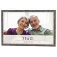 thumbnail image 1 of 31x21 Frame Silver Grey Distressed Solid Wood Picture Frame | 0.75 Inch Moulding Width | Interior, 1 of 8