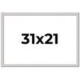 thumbnail image 1 of 31x21 Frame Silver Inner Slope Bevel Picture Frame | 1 Inch Moulding Width | 0.75 Inch Rabbet Depth, 1 of 8