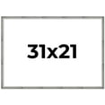 thumbnail image 1 of 31x21 Frame Silver Picture Frame - Complete Modern Photo Frame Includes UV Acrylic Shatter Guard, 1 of 8