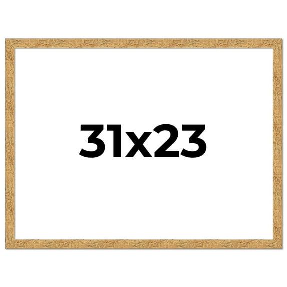 31x23 Frame Beige Real Wood Picture Frame Width 1.25 inches | Interior Frame Depth 0.5 inches |