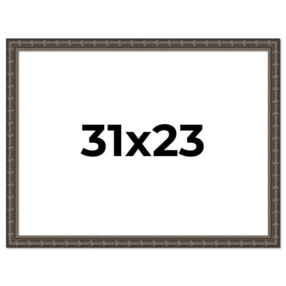 31x23 Frame Black Bamboo Solid Wood Picture Frame Width 1.5 Inches | Interior Frame Depth 0.5