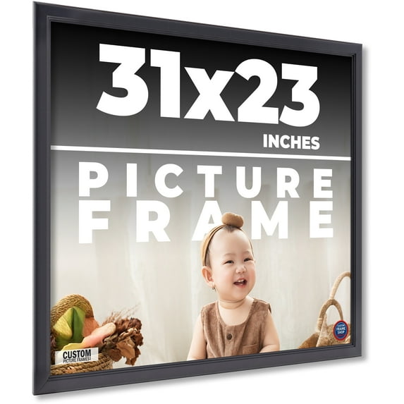 31x23 Frame Black Passaggi Solid Wood Picture Frame Width 1.5 Inches | Interior Depth 0.5 Inches |