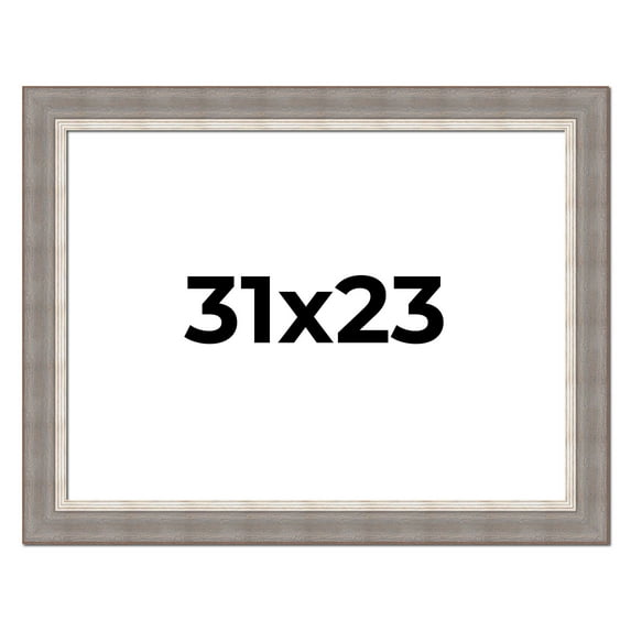 31x23 Frame Grey Real Wood Picture Frame Width 2.75 Inches | Interior Frame Depth 0.5 Inches |