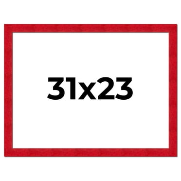31x23 Frame Red Burl Solid Wood Picture Frame Width 1.75 Inches | Interior Frame Depth 0.5 Inches |