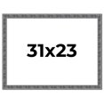 thumbnail image 1 of 31x23 Frame Silver Black Rustic Sonoma Solid Wood Picture Frame | 1.5 Inch Moulding Width |, 1 of 8