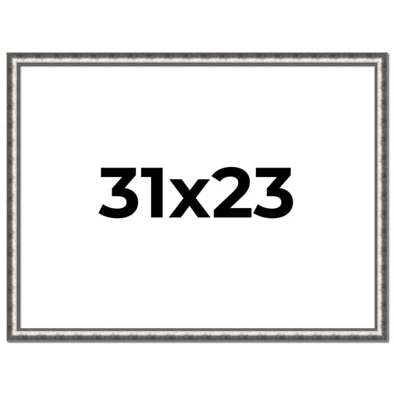 31x23 Frame Silver Real Wood Picture Frame Width 1.125 Inches | Interior Frame Depth 0.5 Inches |