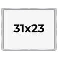 thumbnail image 1 of 31x23 Frame Silver Whitewashed Wood Grain Solid Wood Shadow Box | 0.75 Inch Moulding Width | 0.75, 1 of 8