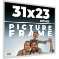 thumbnail image 1 of 31x23 Frame White Real Wood Picture Frame Width 0.75 inches | Interior Frame Depth 0.5 inches |, 1 of 8