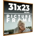thumbnail image 1 of 31x23 Honey Brown Real Wood Picture Frame Width 0.75 inches | Interior Frame Depth 0.5 inches |, 1 of 8