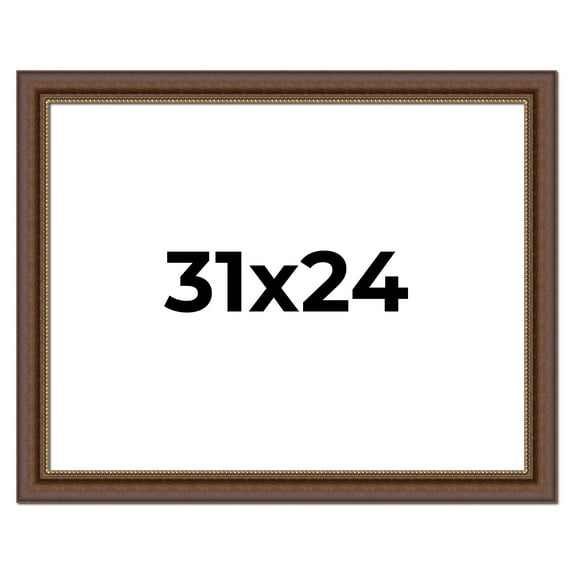 31x24 Copper and Brown Real Wood Picture Frame Width 2 inches | Interior Frame Depth 0.5 inches |