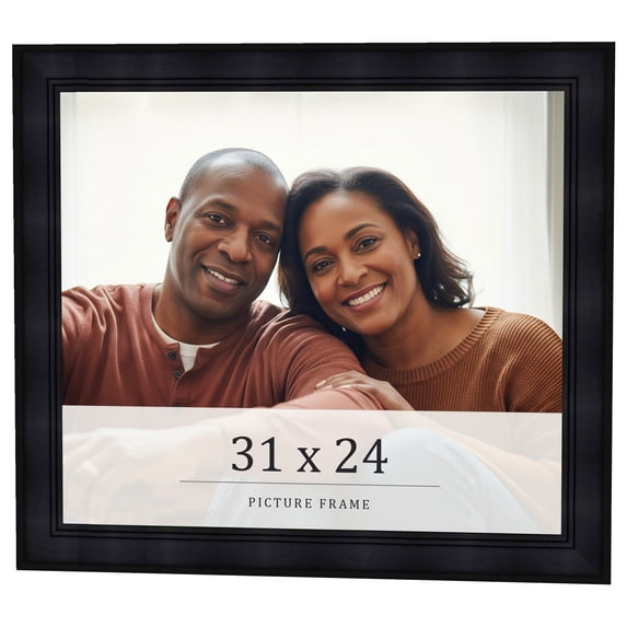 31x24 Frame Black Passaggi Solid Wood Picture Frame Width 1.5 Inches | Interior Depth 0.5 Inches |