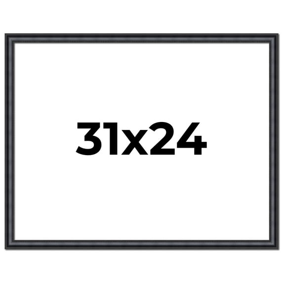 31x24 Frame Black Real Wood Picture Frame Width 1.25 inches | Interior Frame Depth 0.5 inches |