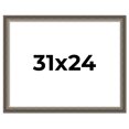 thumbnail image 1 of 31x24 Frame Brown Solid Wood Picture Frame | 1.75 Inch Moulding Width | Austin Frame Complete with, 1 of 8