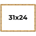 thumbnail image 1 of 31x24 Frame Gold Bamboo Solid Wood Picture Frame | 1 Inch Moulding Width | Interior Frame Depth, 1 of 8