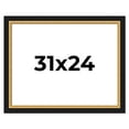 thumbnail image 1 of 31x24 Frame Gold Real Wood Picture Frame Width 2.25 Inches | Interior Frame Depth 0.5 Inches |, 1 of 8