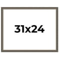 thumbnail image 1 of 31x24 Frame Silver Real Wood Picture Frame Width 1.25 Inches | Interior Frame Depth 0.5 Inches |, 1 of 8