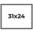 thumbnail image 1 of 31x24 Frame Silver Real Wood Picture Frame Width 1.25 Inches | Interior Frame Depth 0.75 Inches |, 1 of 8