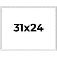 thumbnail image 1 of 31x24 Frame White Real Wood Picture Frame Width 0.75 inches | Interior Frame Depth 0.5 inches |, 1 of 8