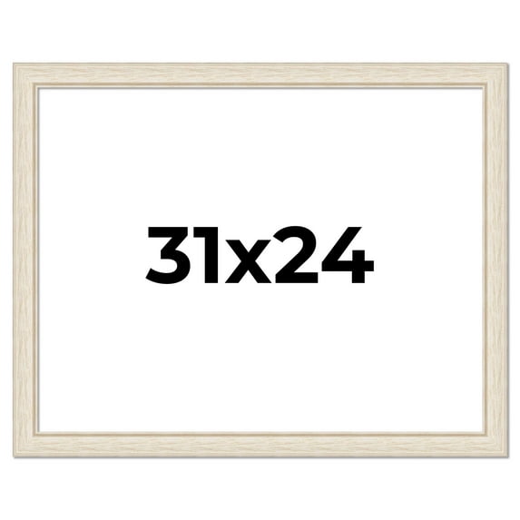 31x24 Frame White Real Wood Picture Frame Width 1.75 inches | Interior Frame Depth 0.5 inches |