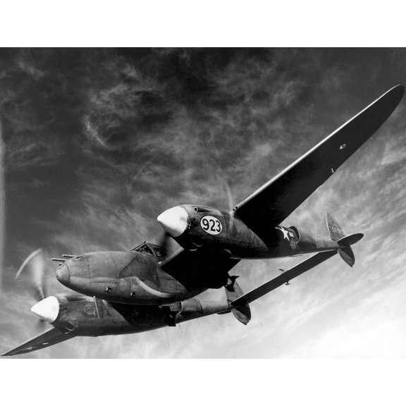 31x24in Coated Paper Lockheed P-38H Lightning fighter-bomber
