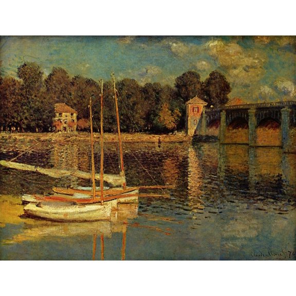 31x24in Photo Paper Claude Monet - The Argenteuil Bridge