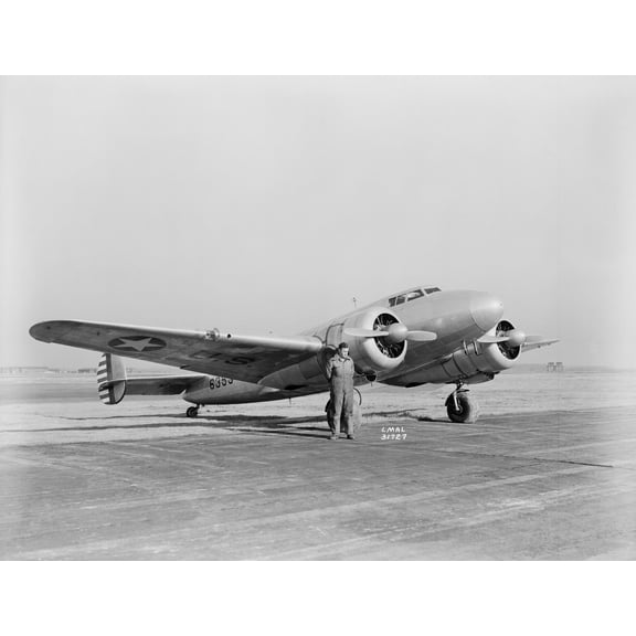 31x24in Photo Paper The Lockheed XC-35, the first American aircraft with a pressurized cabin