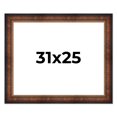 thumbnail image 1 of 31x25 Frame Brown Walnut Gold Ornate Trim Solid Wood Plein Air Picture Frame | 3 Inch Moulding, 1 of 8