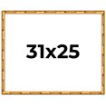 thumbnail image 1 of 31x25 Frame Gold Bamboo Solid Wood Picture Frame | 1 Inch Moulding Width | Interior Frame Depth, 1 of 8