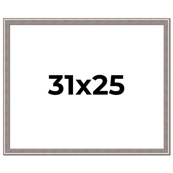 31x25 Frame Grey Real Wood Picture Frame Width 1.25 inches | Interior Frame Depth 0.5 inches | Hans