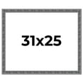 thumbnail image 1 of 31x25 Frame Silver Black Rustic Sonoma Solid Wood Picture Frame | 1.5 Inch Moulding Width |, 1 of 8