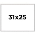 thumbnail image 1 of 31x25 Frame White Scuffed Rustic Solid Wood Picture Frame | 0.75 Inch Moulding Width| Includes UV, 1 of 8