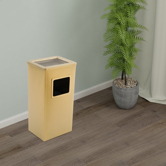 31x25x61cm Electroplating Trash Can Garbage Can Indoor&Outdoor Trash Can gold