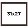 thumbnail image 1 of 31x27 Frame Brown Round Mahogany Solid Wood Picture Frame | 1.625 Inch Moulding Width | with UV, 1 of 8