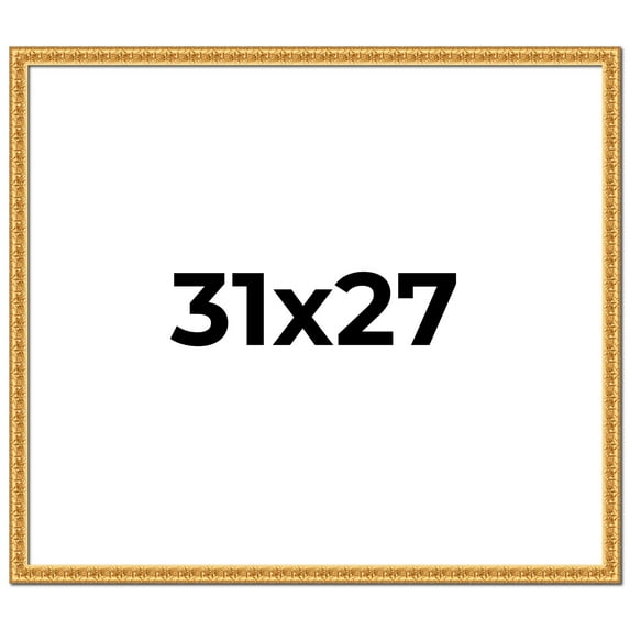 31x27 Frame Gold Real Wood Picture Frame Width 1 inches | Interior Frame Depth 0.5 inches | Edwina
