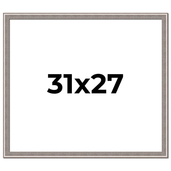 31x27 Frame Grey Real Wood Picture Frame Width 1.25 inches | Interior Frame Depth 0.5 inches | Hans
