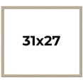 thumbnail image 1 of 31x27 Frame Grey Solid Wood Picture Frame Width 1 Inches | Interior Frame Depth 0.5 Inches |, 1 of 8