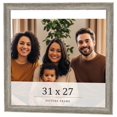 thumbnail image 1 of 31x27 Frame Grey Solid Wood Picture Frame Width 1 Inches | Interior Frame Depth 0.5 Inches |, 1 of 8