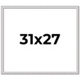 thumbnail image 1 of 31x27 Frame Silver Inner Slope Bevel Picture Frame | 1 Inch Moulding Width | 0.75 Inch Rabbet Depth, 1 of 8
