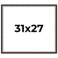 thumbnail image 1 of 31x27 Frame Silver Real Wood Picture Frame Width 1.25 Inches | Interior Frame Depth 0.75 Inches |, 1 of 8