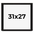 thumbnail image 1 of 31x27 Shadow Box Black Solid Wood Display Picture Frame | 1 Inch Rabbet Depth | | 1.375 Inch, 1 of 4