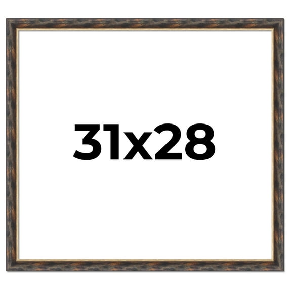 31x28 Frame Gold Real Wood Picture Frame Width 1.5 inches | Interior Frame Depth 0.5 inches |